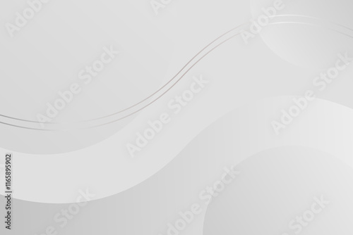 Elegant abstract white background with soft curved wave lines and circular shapes, minimalist geometric design for presentations, banners, wallpapers, and web graphics.