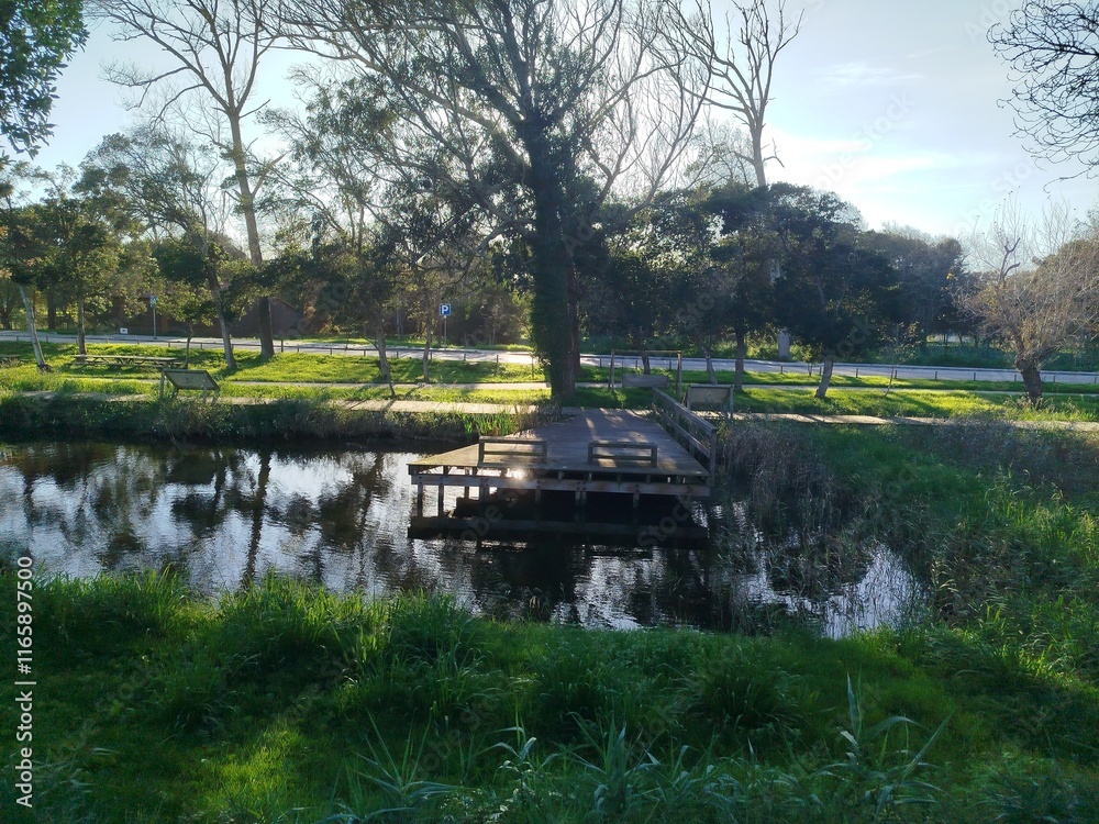 Obraz premium bridge over the river