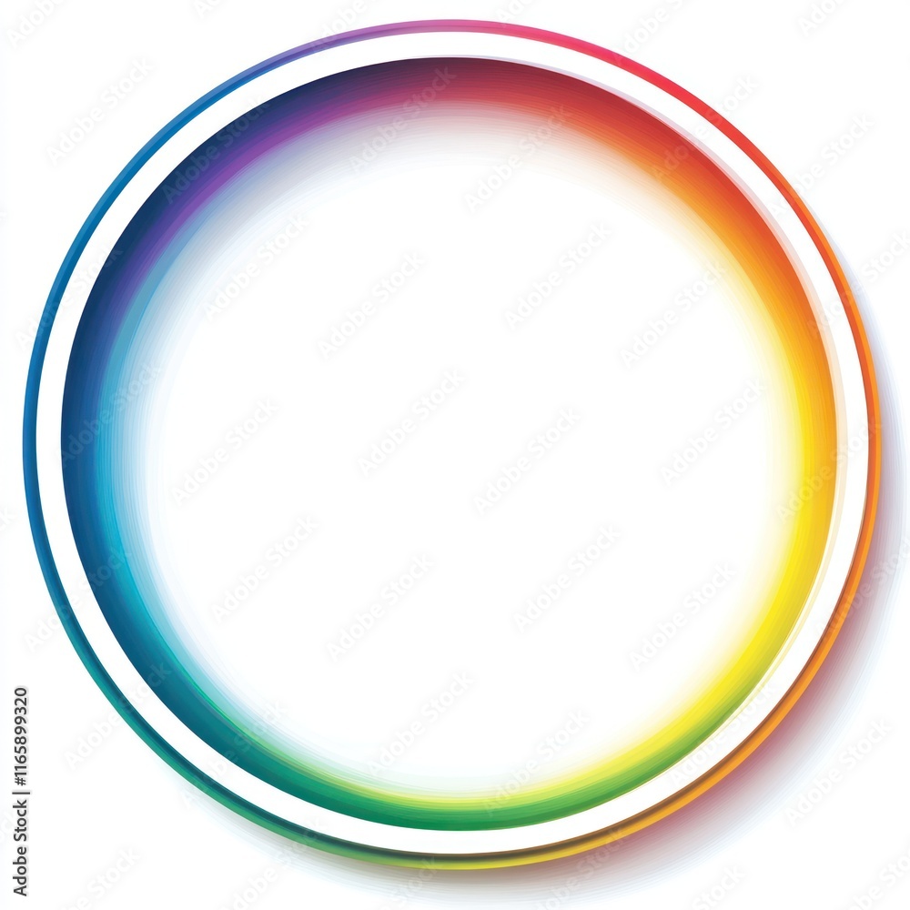 Rainbow Circular Frame Abstract Design Background Rainbow Circular Frame Abstract Design Background