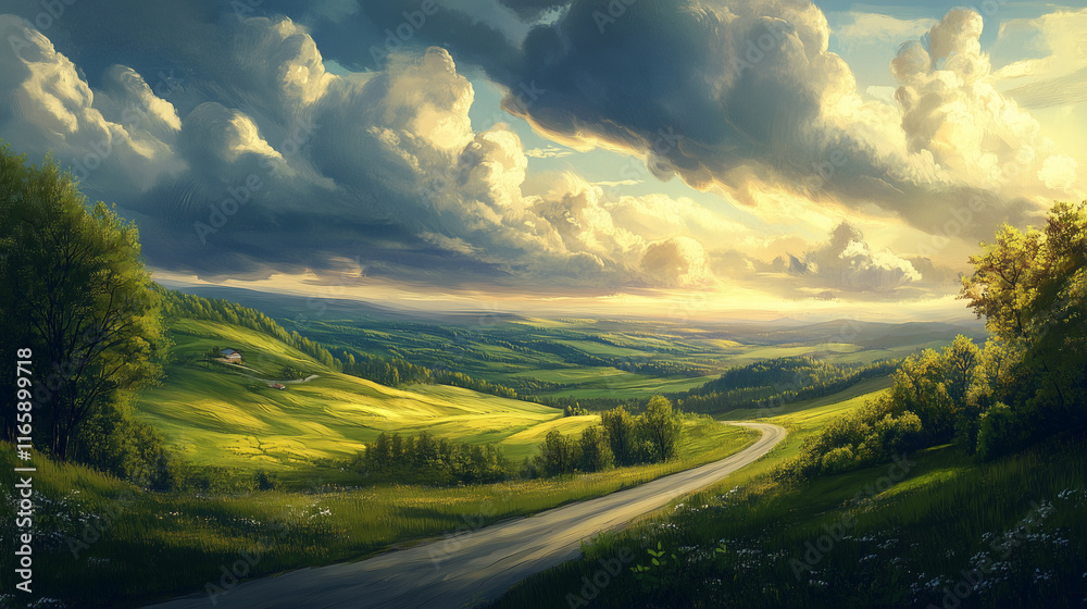Fototapeta premium road to the mountains