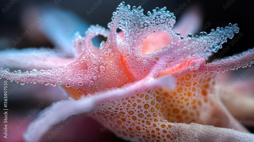 Captivating close-up of a dew-kissed flower nature photography macro serene beauty Captivating close-up of a dew-kissed flower nature photography macro serene beauty