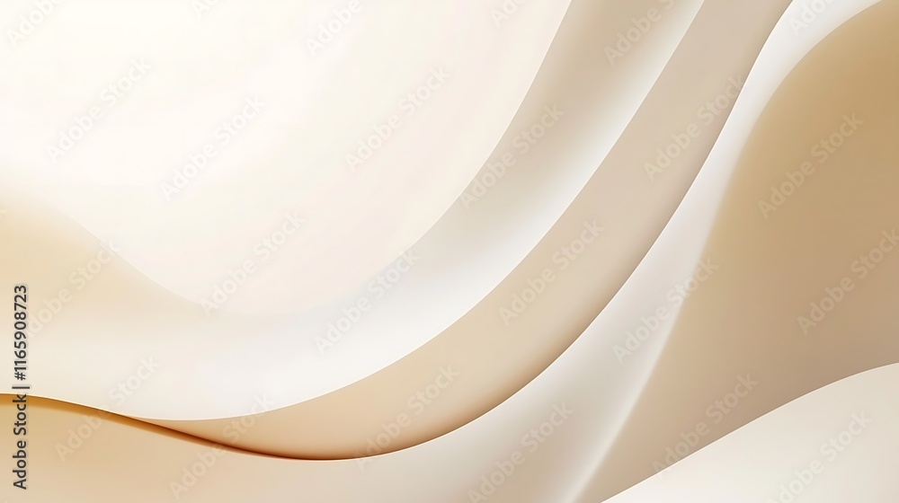 Fototapeta premium Abstract Beige and White Curving Lines Design