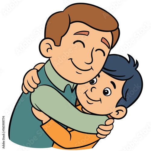 Parent Hugging and Soothing Child - Warm and Reassuring