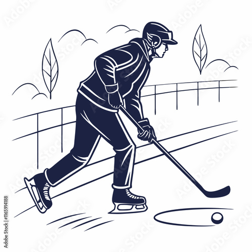 hockey player silhouette
