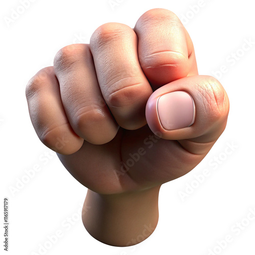 3D Render of a Clenched Fist - Power, Strength