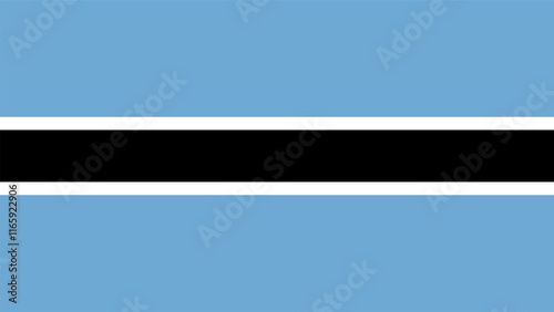 Flag of Botswana, 16:9 Format, Botswana Flag, Vector Images