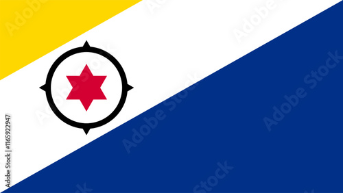 Flag of Bonaire, 16:9 Format, Bonaire Flag, Vector Images