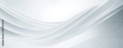 Abstract White Background with Soft Lines and Curves