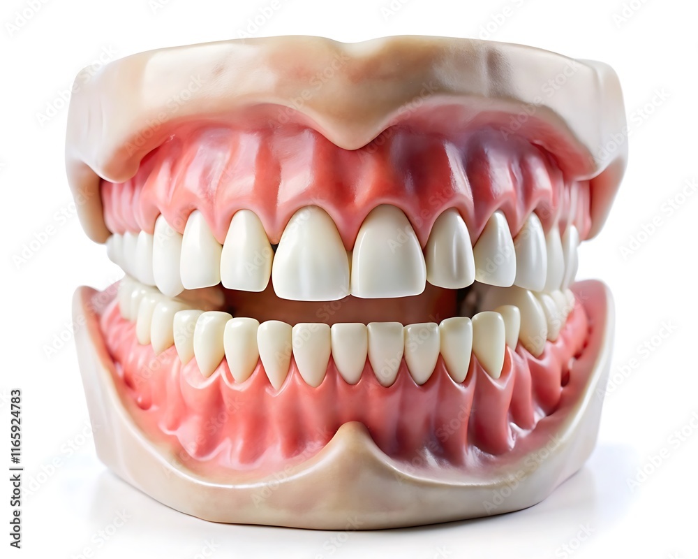 Jaw With Teeth On White Background Jaw With Teeth On White Background