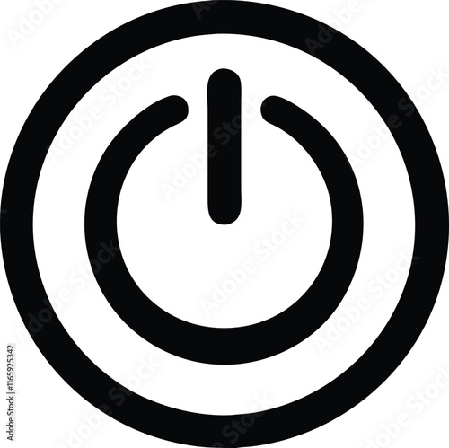 Power Button Icon - Sleek and Functional Device Control Symbol Variant