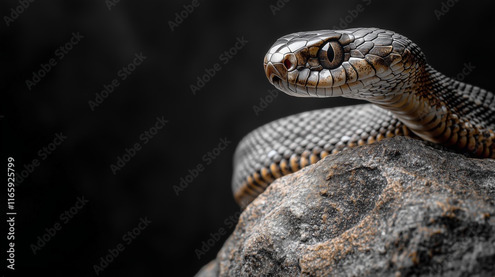 Fototapeta premium Elaborate Snake Design Meeting Simple Nature