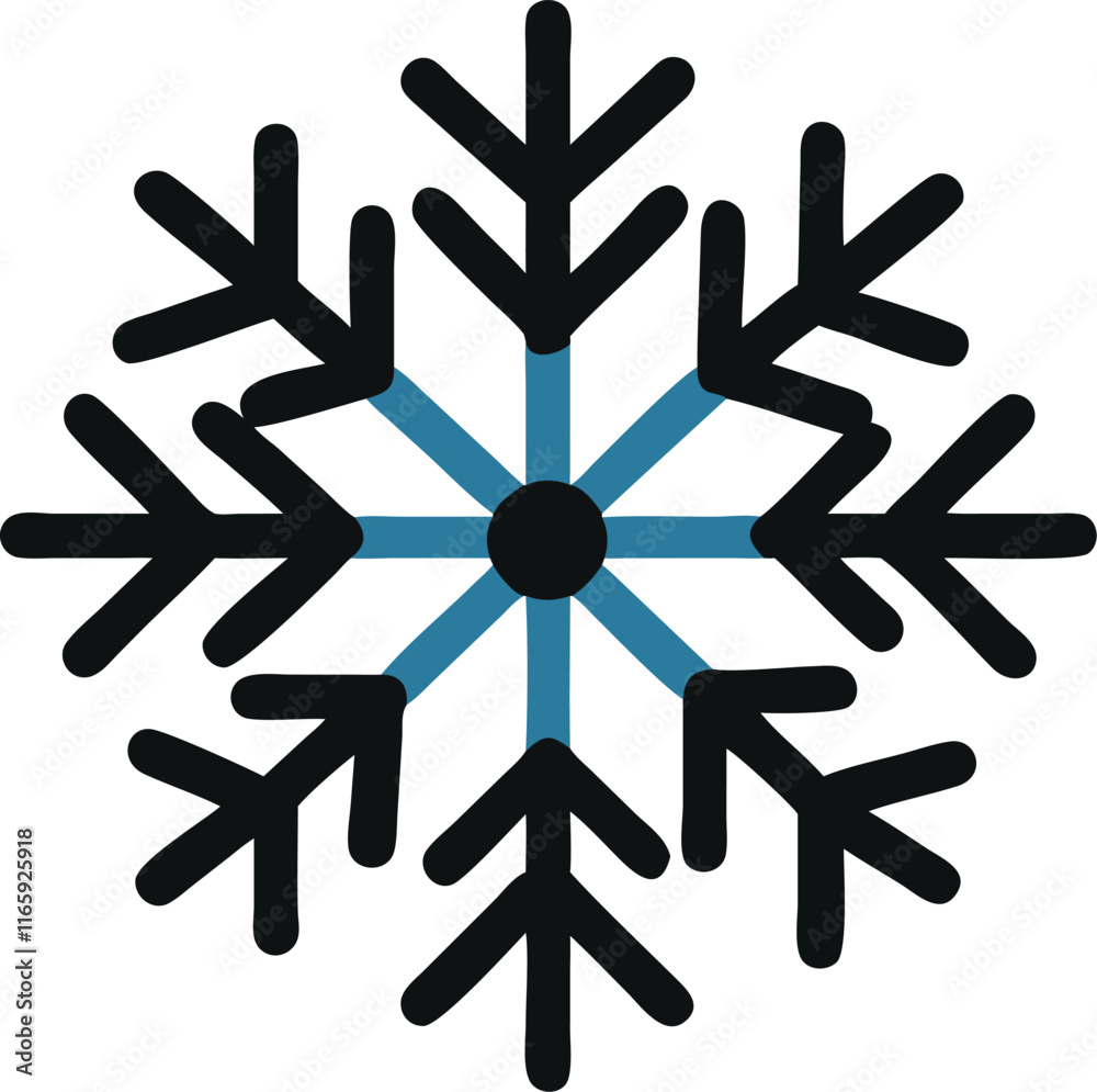Snowflake Icon - Intricate and Elegant Winter Symbol Snowflake Icon - Intricate and Elegant Winter Symbol