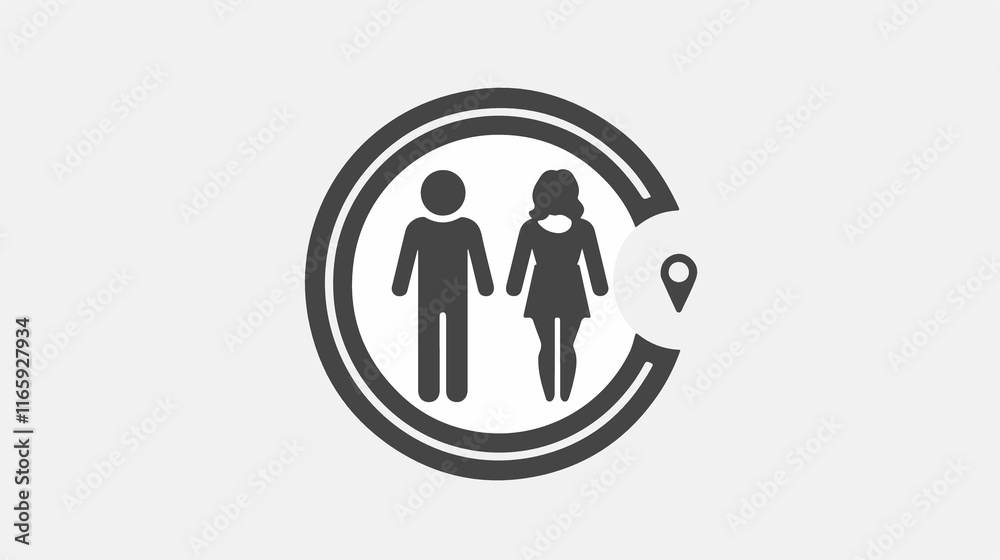 Gender Gray Vector Flat Illustration Icon Gender Gray Vector Flat Illustration Icon