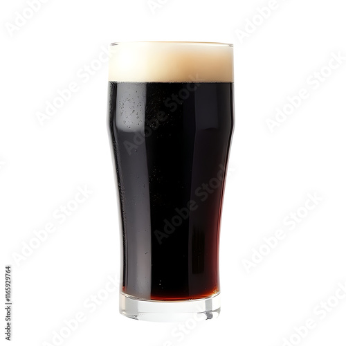 Dark beer isolated Png with on transparent background.