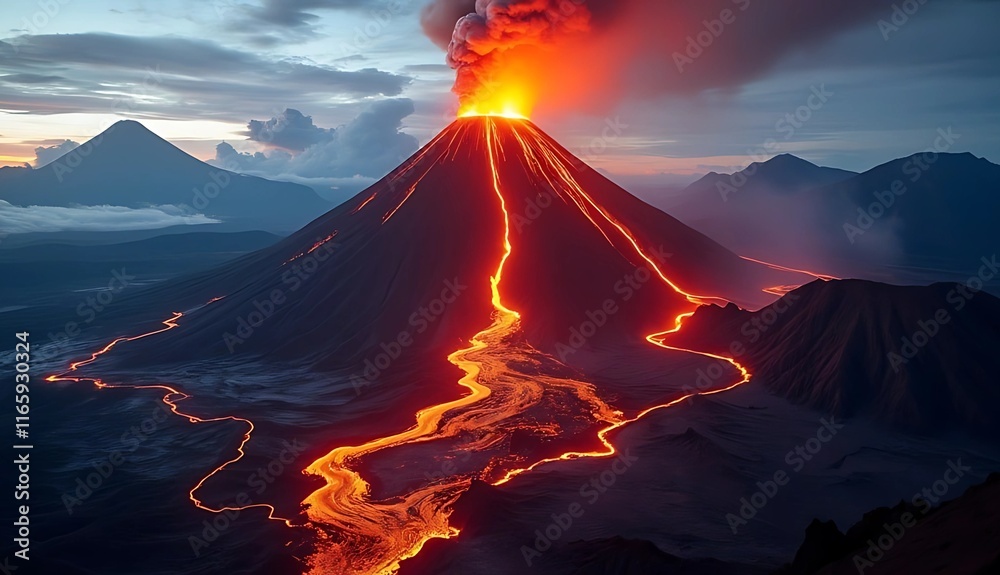 Fototapeta premium fire in the sky