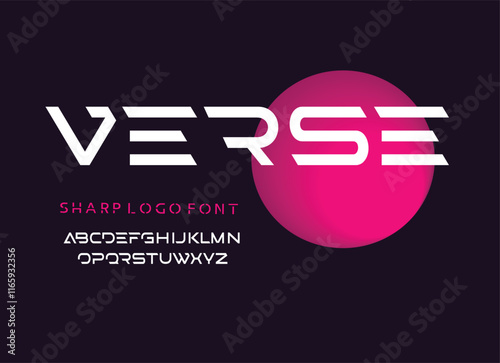 Modern geometric font, abstract tech type and futuristic technology typeface, vector techno alphabet. English letters font of digital future, HUD or computer game cyber world and Sci fi technology
