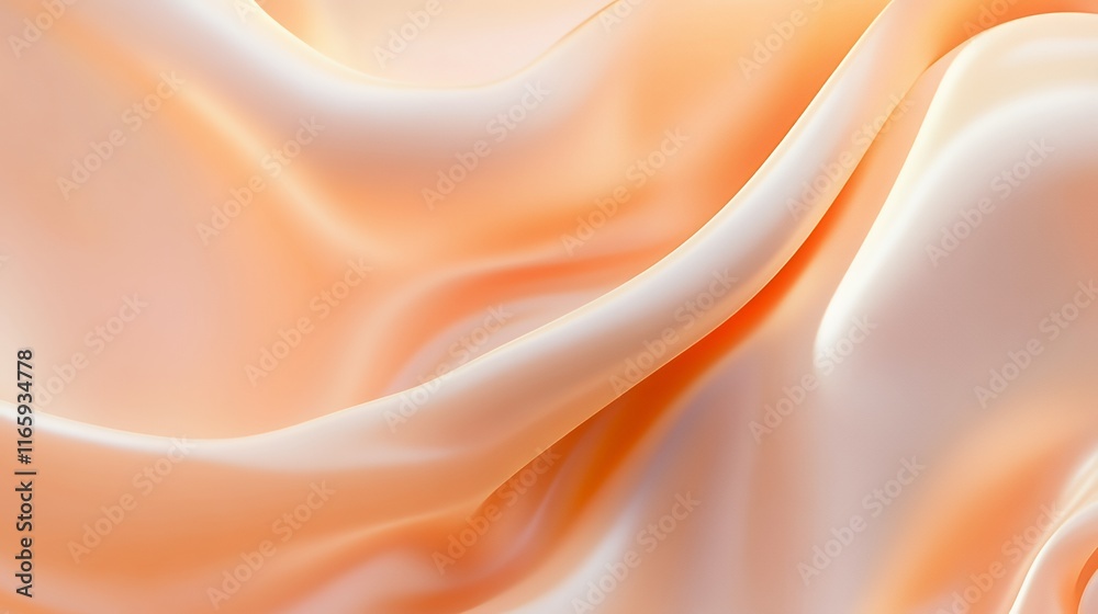 Obraz premium Abstract Draped Peach Colored Silk Fabric Texture