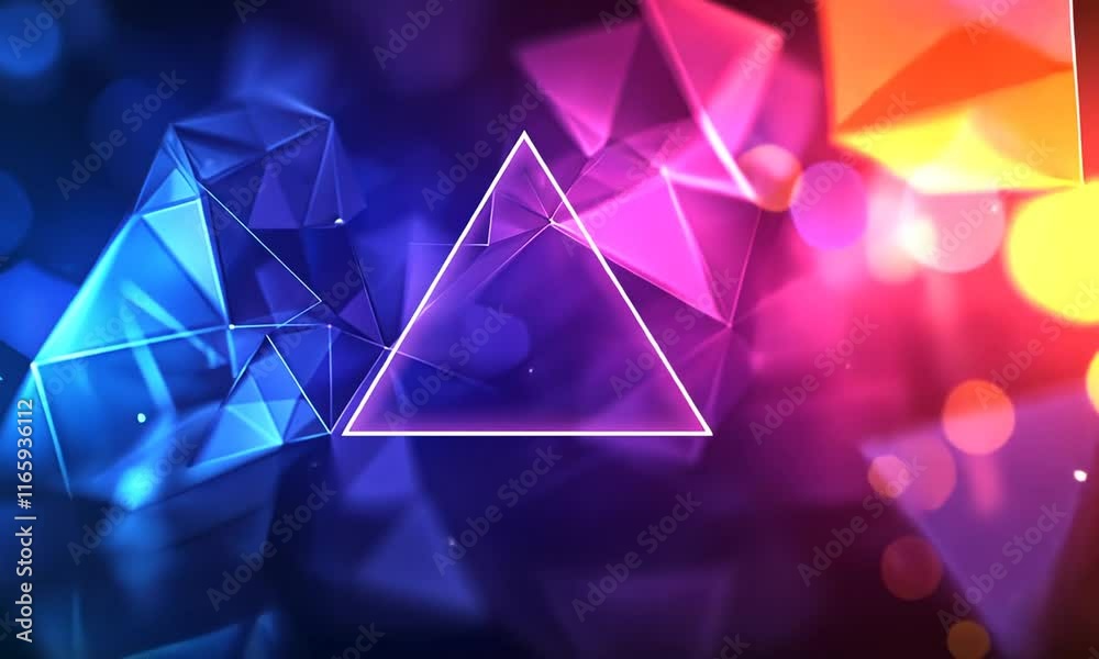 Abstract geometric design featuring blue and pink triangular shapes with a gradient background. Abstract geometric design featuring blue and pink triangular shapes with a gradient background.