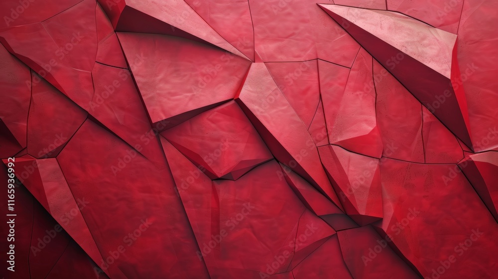 Geometric red shapes form a dynamic and textured wallpaper design, ideal for adding a modern and abstract touch to interiors Geometric red shapes form a dynamic and textured wallpaper design, ideal for adding a modern and abstract touch to interiors