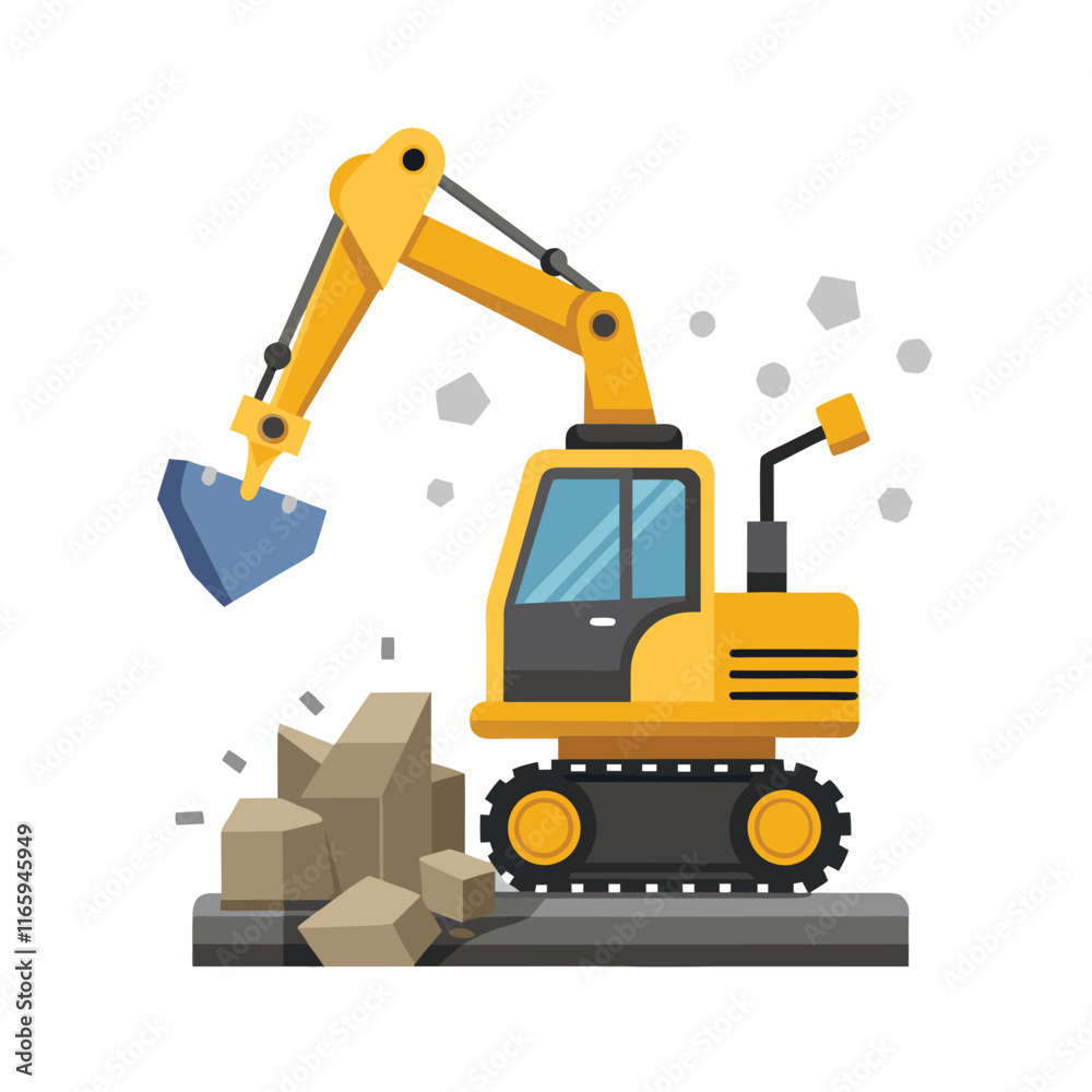 Construction vehicle concept illustration Construction vehicle concept illustration