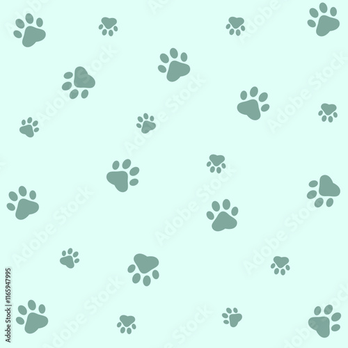 Paw print dog and cat Vector. footprint dog icon. Paw icon vector illustration.	
