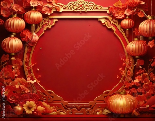 Generatedframe chinese new year atmosphere background image photo