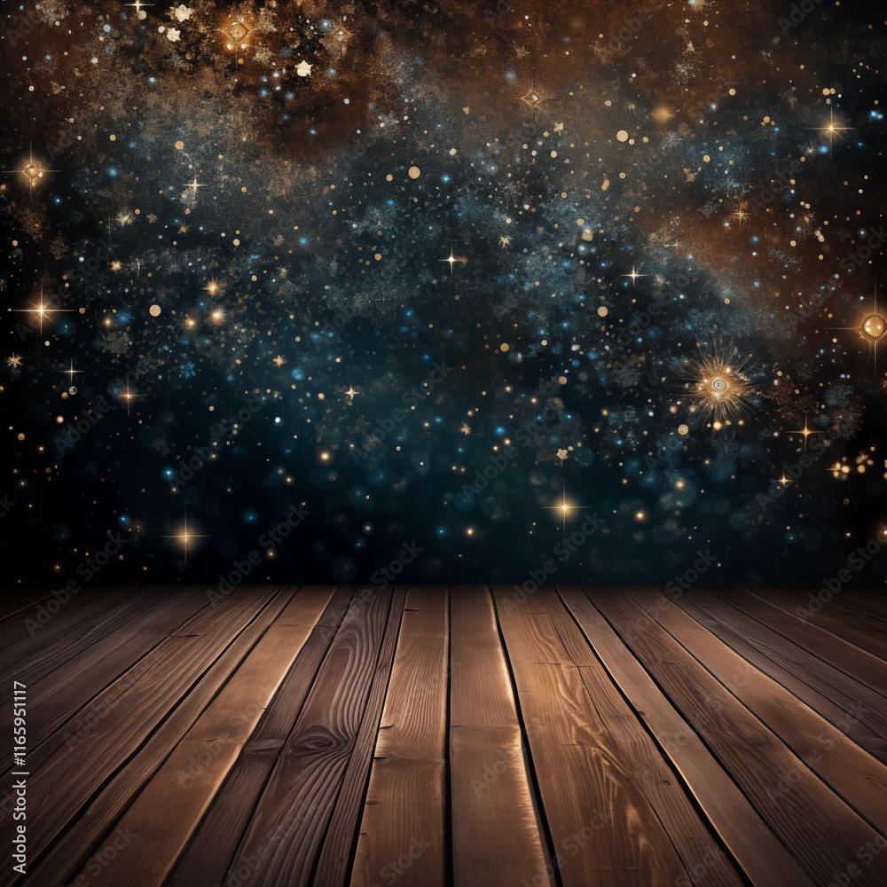 Stars and wooden planks background Stars and wooden planks background