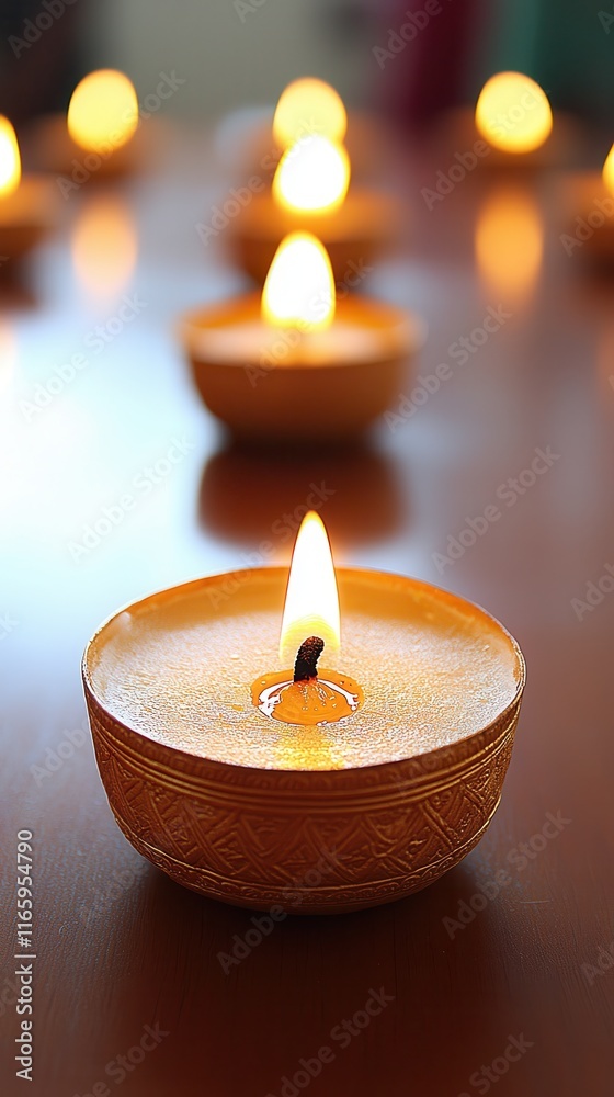 A serene Navaratri celebration at a temple plaza, with rows of glowing oil lamps, devotees performing Garba dances, and a Durga idol adorned with intricate jewelry and flowers. Add fine details A serene Navaratri celebration at a temple plaza, with rows of glowing oil lamps, devotees performing Garba dances, and a Durga idol adorned with intricate jewelry and flowers. Add fine details