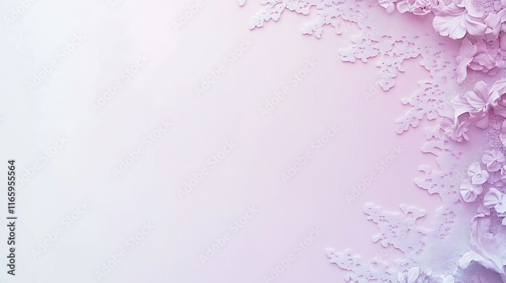 Lavender Floral Design Background With Intricate Lacework Lavender Floral Design Background With Intricate Lacework