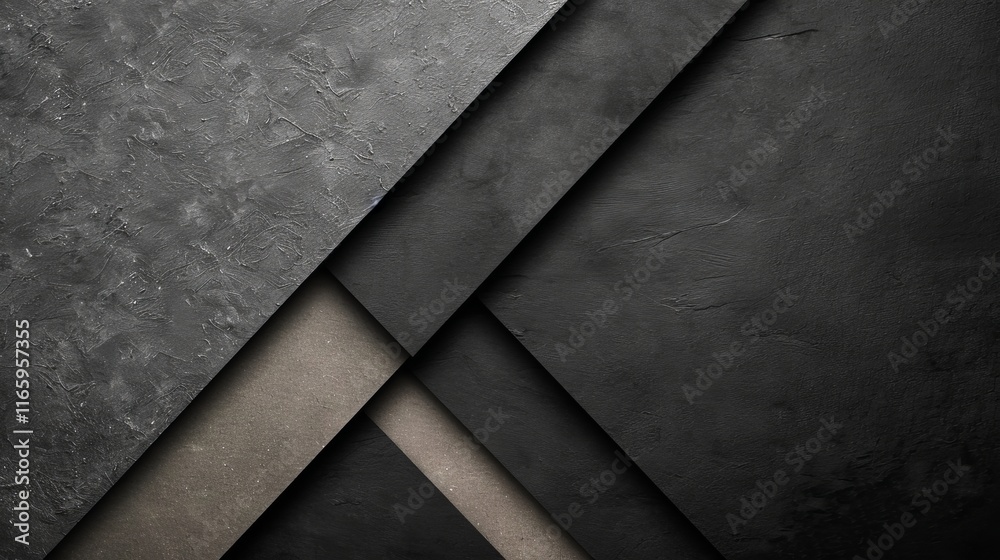 Abstract black and white background with geometric shapes and textured metallic finish for design Abstract black and white background with geometric shapes and textured metallic finish for design