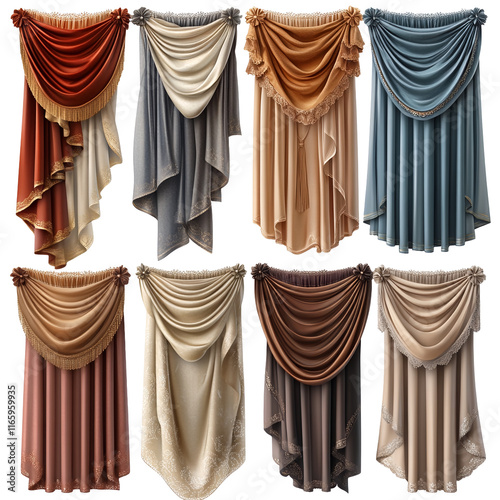 Decorative Window Treatments: A Collection of Curtain Styles. photo