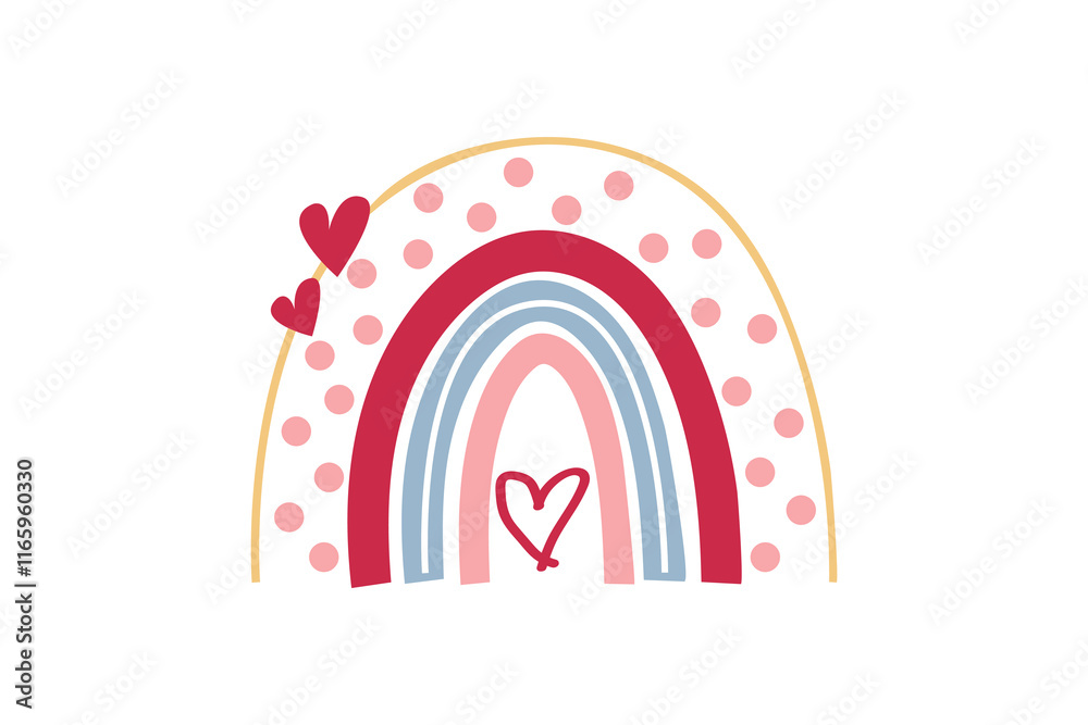 Rainbow Valentines Day Sublimation Design Rainbow Valentines Day Sublimation Design