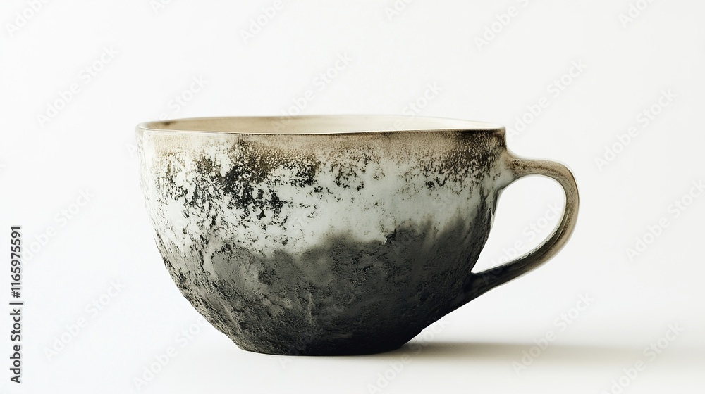 Textured Ceramic Mug: Modern & Rustic Coffee Cup Textured Ceramic Mug: Modern & Rustic Coffee Cup