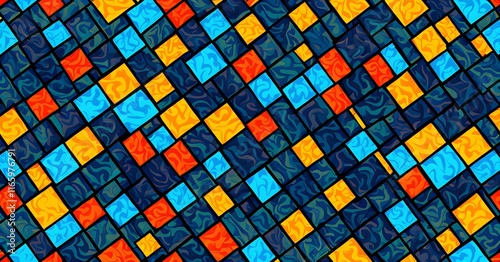 Abstract seamless pattern with stripes forming squares repeating on a textured background