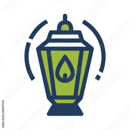 Design a glowing lantern mascot logo.