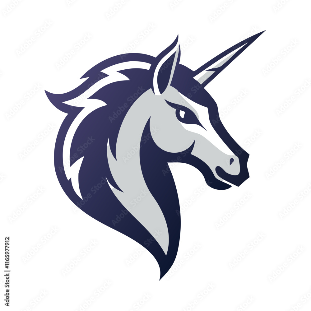Design a mythical unicorn mascot logo. Design a mythical unicorn mascot logo.