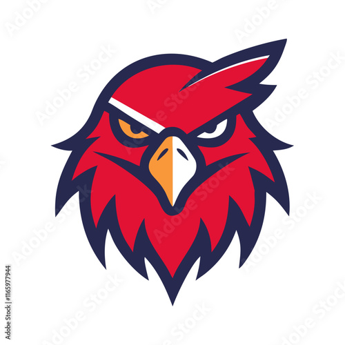 Design a fearless hawk mascot logo.