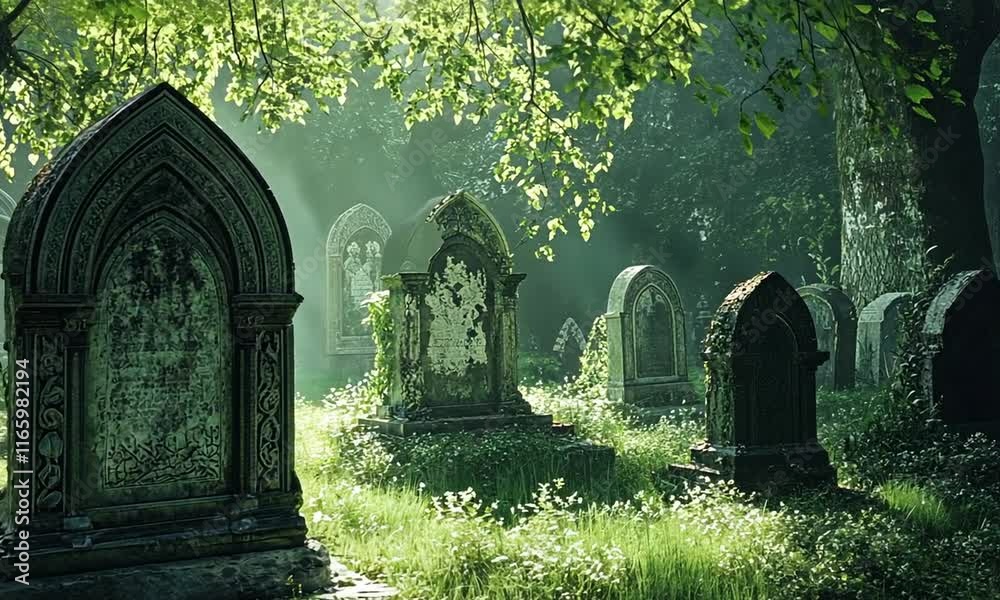 a cemetery that has long been abandoned and never visited