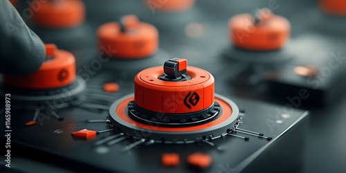 Futuristic swarm robotics experimentation arena showcasing distributed sensor networks collective decision making algorithms self organization emergent behaviors