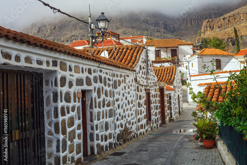 Fataga, one of the most beautiful villages in Gran Canary, belonging to the municipality of San Bartolome de Tirajana, Canary Islands, Spain photo