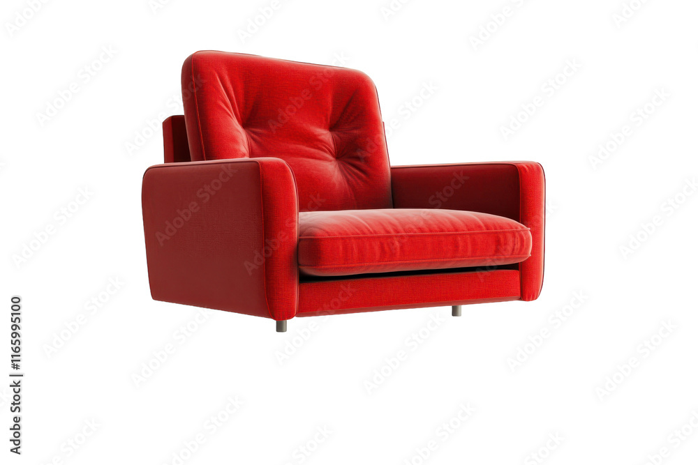 Fototapeta premium Beautiful Scarlet Chair with Modern Appeal