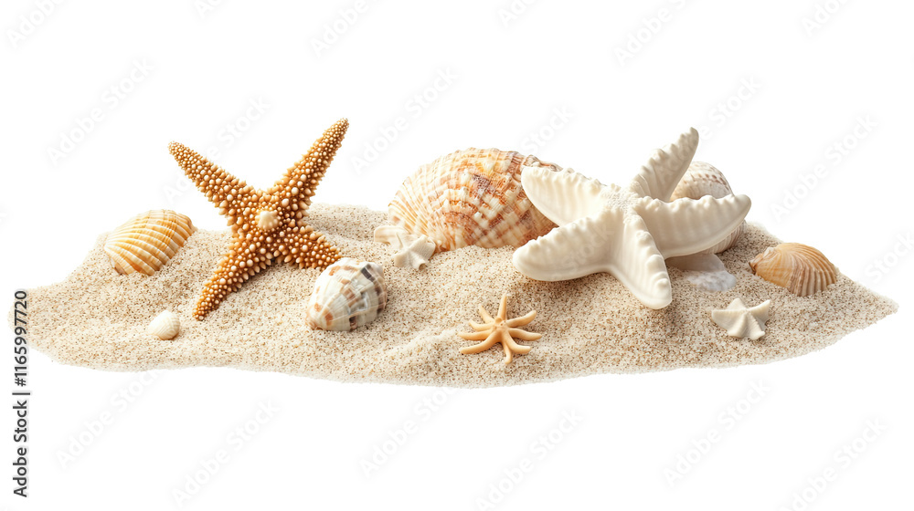 Beach and sea sand isolated on white transparent background Beach and sea sand isolated on white transparent background