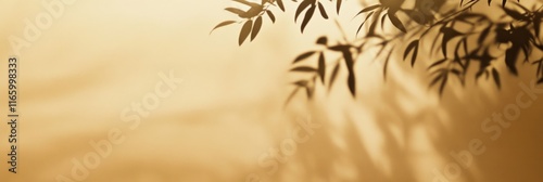 Wallpaper Mural Golden sunlight, tree branch silhouette, warm autumn tones, abstract background, soft focus, ethereal glow, dappled light, serene atmosphere, nature-inspired, minimalist composition, textured surface, Torontodigital.ca