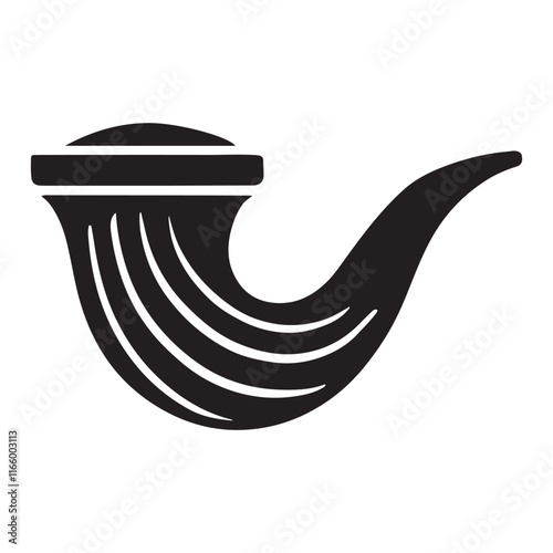 Smoking Pipe Silhouette Illustration a Classic Design