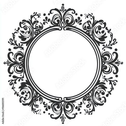 Elegant Circular Floral Frame Design