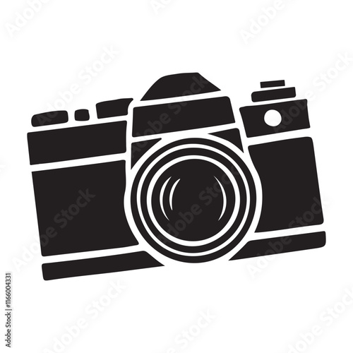 Vintage Camera Silhouette Illustration Vector Design