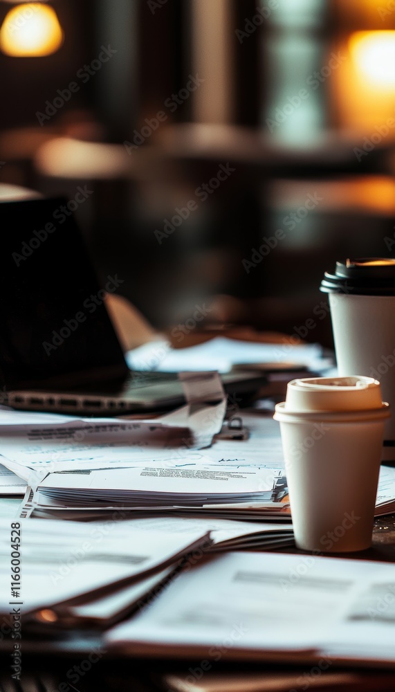 Office Clutter Reflecting Workplace Challenges and Productivity Hurdles Office Clutter Reflecting Workplace Challenges and Productivity Hurdles