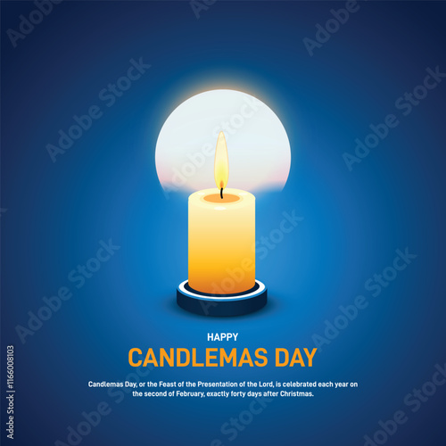 Happy candlemas day. candlemas day creative banner, poster, social media post, postcard, background, backdrop, web banner, template, greetings card design etc.