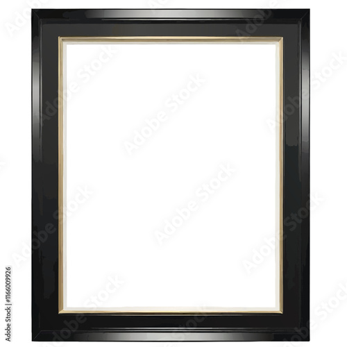 black wooden empty frame vector pattern