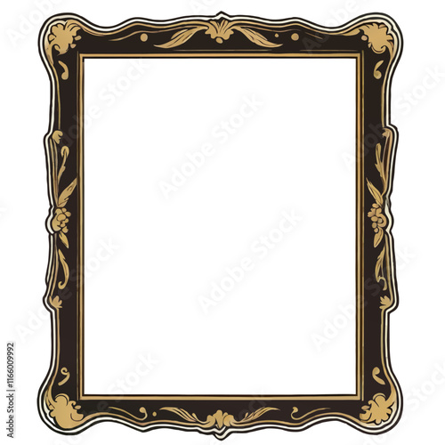 antique, ornate frame pattern vector